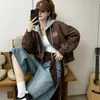 Otoño 2026 Nuevo Estilo Chaqueta Corta Bordada con Capucha de Dos Piezas Falsas para Mujer Estilo Coreano Casual Chaqueta de Béisbol para Mujeres Petites
