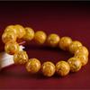Pulseira de Cinábrio e Cinabarita Genuínos de Minério Bruto Natural com Alto Conteúdo de Cristal, Pulseira do Ano de Nascimento, Contas Budistas, Joia Cultural e Artística para Presente