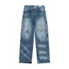 Gallery Dept Drive Estilo de Rua Americano Tinta Salpicada Rasgado Lavado Desgastado Jeans de Lenhador para Homens