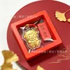 Amuleto de Oveja de la Suerte para el Año de la Oveja, Cadena para Teléfono Móvil con Lámina de Oro, Llavero para Bolso, Adorno para Coche con Hilo Rojo, Regalo Promocional