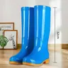 Botas de lluvia antideslizantes de caña alta para mujer, botas de goma impermeables para adultos para uso en exteriores en días lluviosos, zapatos de agua de caña media de verano