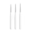 Set de 3 Piezas de Bolígrafos Fineliner para Uñas, Blanco Ultra Fino Mango Corto Herramientas de Contorneado Transfronterizas