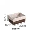 Wg6Q Cesta de Armazenamento de Palha para Desktop Íntimos e Meias Porta-Chaves com Tampa Acessórios de Cabelo Utensílios Diversos Cesta de Armazenamento Trançada de Rattan