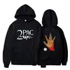 Moletom Gangsta Rap 2Pac Jaqueta de Moda Masculina Moletom Casual Infantil Hip Hop Gangsta 2Pac