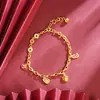 Pulsera de Oro Arena Vietnamita Estilo de Corte Cornucopia Dios de la Riqueza Pulsera para Mujer Joyería de Lujo Ligero Diseño de Nicho Sin Decoloración a Largo Plazo