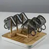 Taza de Té Transfronteriza 100ml Vidrio Gris Ahumado Taza Recta Resistente a Altas Temperaturas Suministro Vidrio de Borosilicato Alto Taza Pequeña para Té Maestro