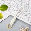 Cordón para Teléfono de Encaje Color Caramelo Versátil Creativo Cordón para Funda de Teléfono Cuerda Trenzada Hecha a Mano Adorno de Nudo de Diamante