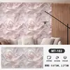 Estilo Pastoral Fresco Painel Alumínio-Plástico Tridimensional Floral Espesso Autoadesivo Adesivo de Parede Papel de Parede Espesso Impermeável à Prova de Óleo Adesivo Imitação de Azulejo