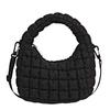 Bolso Nube Plisado de Moda para Mujer, Personalizado, Portátil, a Cuadros, Acolchado, de Gran Capacidad, Color Sólido, para Hombro o Bandolera