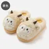 Pantuflas de algodón de dibujos animados de ovejas para padres e hijos para mujer, cálidas, lindas, antideslizantes para interior de otoño e invierno, pantuflas de felpa para niños al por mayor