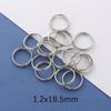 Colgante de Anillo de Abalorios para Rompecabezas Anillo Doble de Acero Inoxidable Pulido Accesorio de Llavero Anillo Redondo DIY Anillo de Joyería