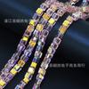 Cuentas de vidrio de azúcar de cristal super flash de calidad de exportación de 4/6/8 mm accesorios de joyería DIY pulsera cuadrado colorido
