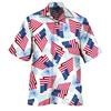 Comércio exterior transfronteiriço Direto da Fábrica camisa masculina de manga curta Dia da Independência nova tamanho grande cardigã masculino para a figura