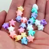 Acessórios para Dreadlocks Enfeites de Cabelo para Meninas, Decorações de Cabelo Trançado, Acessórios DIY de Estrela de Cinco Pontas com Furo Grande em Acrílico