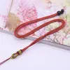 Cordão de Abacaxi Dourado Ajustável com Nó Lanyard Tecido à Mão Pingente de Jade Acessórios Corda de Colar Corda para Barraca de Rua Atacado