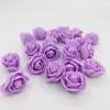 100 Piezas cabeza de flor de pe rosa 3.5cm flor de espuma accesorios de decoración de caja de dulces de boda flor de espuma de simulación flor artificial