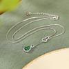 Joyería Yuebao Plata Esterlina S925 Jade Retro Elegante Calabaza Folu Hueca Collar Lujo Ligero Combinable Elegante Set de Cadena