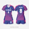 Conjunto de Uniforme de Vôlei, Camisa de Vôlei Feminina com Design Estampado, Traje Esportivo Respirável de Secagem Rápida, Uniforme de Vôlei Estampado Digital em Corpo Inteiro