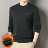 Sudadera de Felpa para Hombre 2025 Invierno para Hombre Cuello Redondo Casual Cálida de Manga Larga Camiseta Base al por Mayor