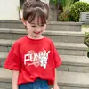 Tops de Verano Frescos y Lindos para Niños Medianos y Grandes, Nuevo Estilo 2026 Camiseta de Manga Corta 100% Algodón para Niñas, Camisa de Verano de Manga Media
