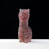 Adornos de alpaca con pegamento de grava de cristal natural transfronterizos, artesanías de resina de alpaca de cristal, adornos decorativos para el hogar