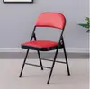 Cadeira Dobrável Multifuncional de Metal Simples com Encosto Portátil Cadeira de Jantar Cadeira de Treinamento Cadeira para Computador de Escritório Banqueta Venda por Atacado