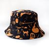 Nuevo sombrero de pescador versátil de doble cara europeo y americano para hombres y mujeres, sombrero de lavabo a prueba de sol para exteriores, patrón de pareja, sombrero casual divertido