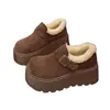 Nuevos Zapatos Birkenstock para Mujer Otoño/Invierno 2026 con Hebilla, Suela Gruesa, que Aumentan la Altura, Forro de Felpa, Cálidos y Cómodos para Uso en Exteriores, Zapatos Planos de Moda