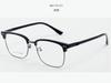 Novo Armação de Óculos de Negócios de Sobrancelha Espelhada Plana Moda Masculina Metal Retrô Quadrado Pode Ser Equipada com Lentes