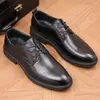 Zapatos de Piel para Hombre, Vestimenta Formal de Negocios, Patrón Tallado Brogue, Zapatos de Oficina Estilo Británico, Zapatos Casuales para Hombre, Piel de Vaca de Primera Capa