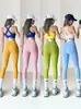 Calça de Yoga Modeladora de Cintura Alta Secagem Rápida para Mulheres, Leggings Esportivas para Fitness, Levanta Bumbum, Sem Costura, Calça de Nove Pontos para Uso ao Ar Livre