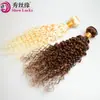 Peluca Transfronteriza Europea y Americana Cabello Real Cortina Rubio 27# Cabello Remy Brasileño Ola de Agua