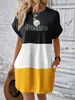 Vestido de Moda Nuevo de Verano para Mujer Sudadera Larga de Cuello Redondo de Equipo de la NFL 211 Vestido Elegante Europeo y Americano