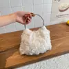 Bolso de Noche Metálico Retro con Asa de Círculo 2025 Nuevo Bolso de Mano con Flor de Rosa Bolso de Banquete para Mujer Bolso Cruzado de Hada