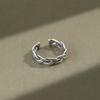 AR932 Estilo Coreano Estilo Coreano Plata de Ley S925 Moda Personalidad Retro Retorcido Desgastado Cuerda Anillo Abierto Anillo