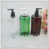Botella con bomba marrón 480 ml, botella con bomba para acondicionador de cabello, botella para desinfectante de manos, botella para limpiador facial, botella de recarga para gel de ducha