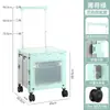Carrito de Compras con Mango Ensanchado para Uso Doméstico, Puede Sostener Botellas de Agua, Carrito Pequeño de Comestibles con Ruedas Ensanchadas, Carrito para Acampar al Aire Libre
