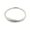 Pulsera elástica de acero inoxidable Pulsera redonda de cuello de cisne Collar Cadena de hueso de serpiente Botón a presión Pulsera collar simple de alta gama Joyería