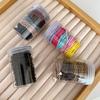100 Ligas de Goma de Alta Elasticidad Embotelladas Liga para el Cabello Cubeta Liga para el Cabello Simple Color Caramelo Negro
