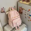 Mochila de Grande Capacidade para Mulheres 2026 Nova Coleção Primavera/Verão Mochila com Laço Bolsa para Trabalho e Dia a Dia Mochila Escolar para Estudantes