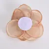 Nuevo Estilo Inspirado en Chanel Malla Encaje de Perlas Flor Tejida a Mano Accesorios para Ropa Dulce Camelia Pasador para el Cabello Accesorio para el Cabello