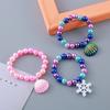 Pulsera para niños ventas directas de fábrica pulsera de perlas degradadas de pez linda concha copo de nieve pulsera para niños al por mayor