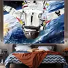 Fondo de tela para celebridad de internet astronauta tela colgante ins decoración de cabecera de dormitorio de estudiante tela de pared fondo de diseño de habitación moda
