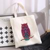 Venta caliente transfronteriza en stock bolsa de lona patrón paisaje marino bolso de hombro gran capacidad estilo Ins moda bolso grande