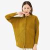Blusa plisada de manga larga Miyake, camisa lisa simple para mujer, estilo coreano, holgada, nueva 2026, Tencel, de un solo botón, ropa para mujer