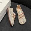 2026 Zapatos Planos Casuales de Malla para Mujer, Estilo Étnico Retro de Verano, Mocasines Calados, Slip-On