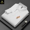 Otoño 2026 Camiseta Polo de Manga Larga para Hombre de Algodón Puro Piqué con Cuello Polo Paul Bordado Polo para Hombre de Mediana Edad Personalización