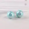 Cuentas Perforadas de Color Sólido Galvanizado Color Mágico AB Agujero Recto Cuentas Redondas Pulsera DIY Cadena de Teléfono Móvil Accesorios de Joyería Acrílicos