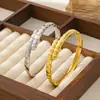 Pulsera de Acero de Titanio Joyería Europea y Americana Ins Lujo Accesible Normcore Transfronteriza Oro de 18K Acero Inoxidable Bambú Serpiente Pulsera para Mujer