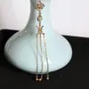 Horquilla Hanfu con Borla Colgante Semiacabado, Calidad que Conserva el Color Borla de Mariposa Romboidal, Una Borla de Nube Borgoña
